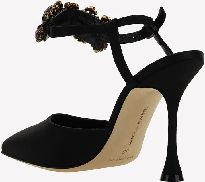 Mabina 105 Crystal Embellished Satin Pumps - Image 2