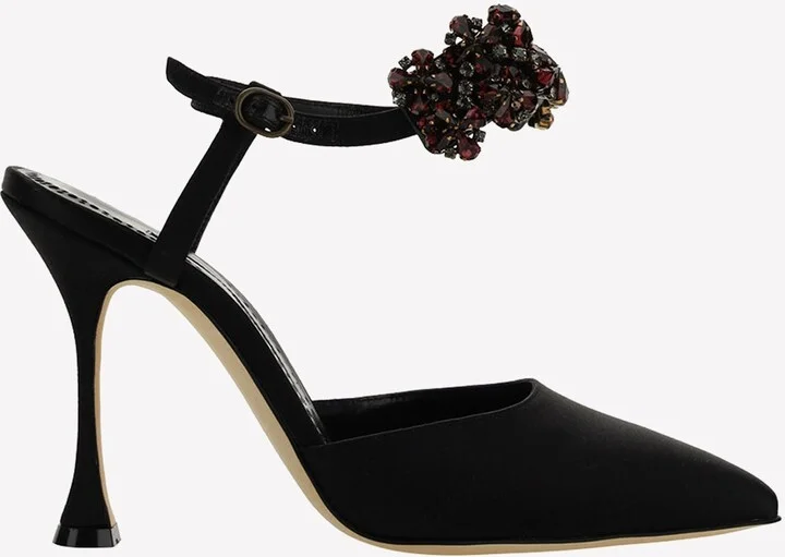 Mabina 105 Crystal Embellished Satin Pumps