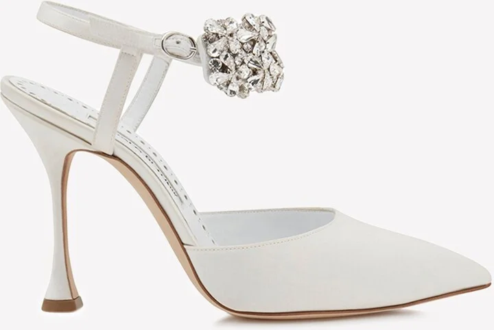 Mabina 105 Crystal Embellished Satin Pumps