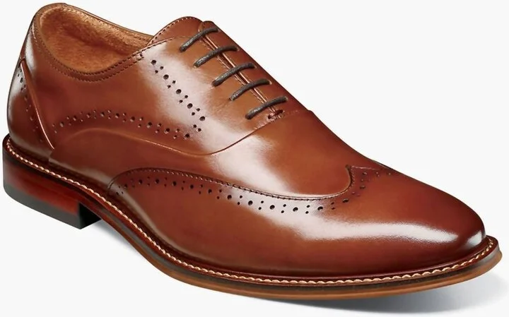 Macarthur Wingtip Oxford Shoe In Cognac