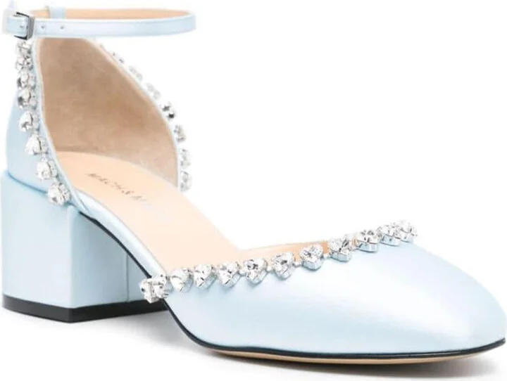 Mach & Mach Audrey Satin Pumps - Image 4