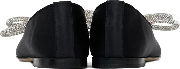 MACH & MACH Black Double Bow 10 Ballerina Flats - Image 2