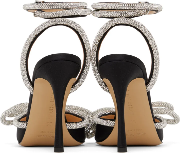 MACH & MACH Black Double Bow 110 Heels - Image 2