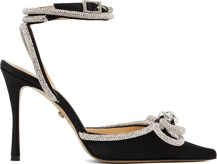 MACH & MACH Black Double Bow High Heels
