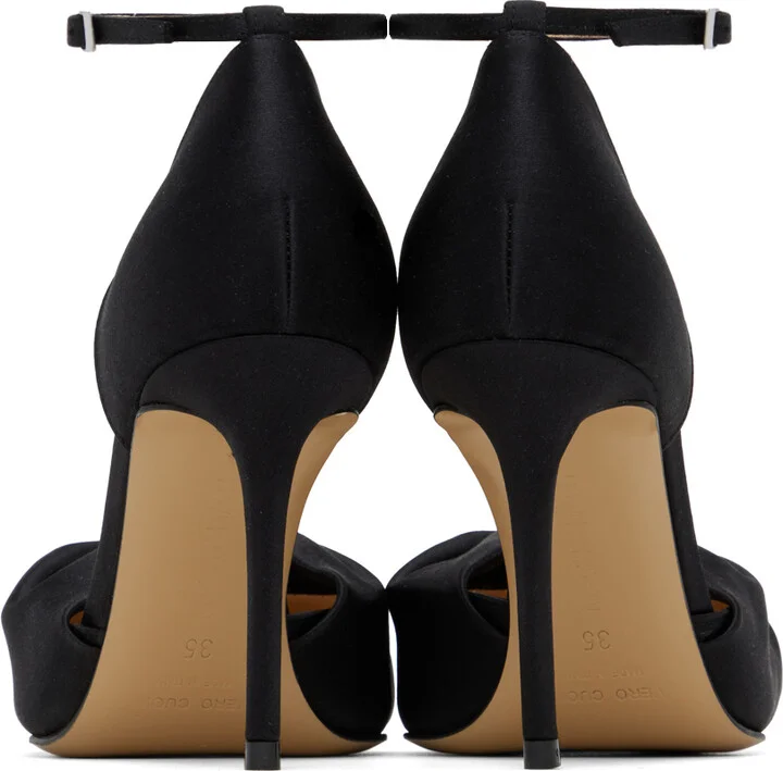 MACH & MACH Black Double Heart 110 Heels - Image 2