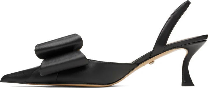 MACH & MACH Black 'Le Cadeau' Heels - Image 3