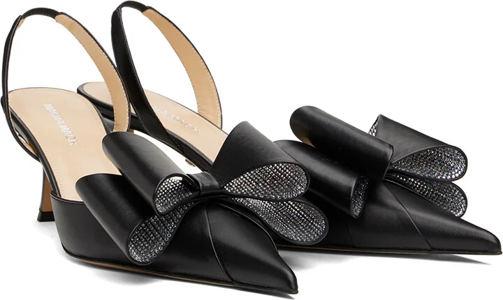MACH & MACH Black 'Le Cadeau' Heels - Image 4