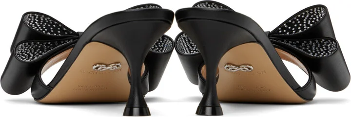 MACH & MACH Black 'Le Cadeau' Nappa 65 Heeled Sandals - Image 2