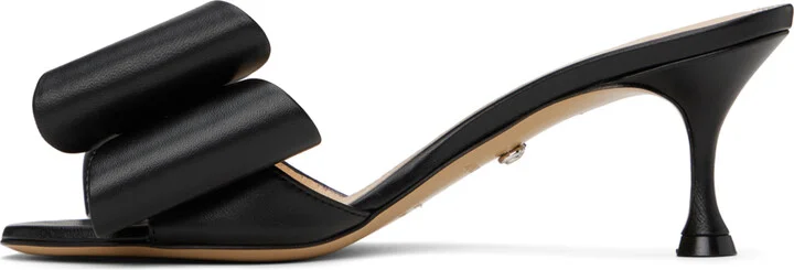 MACH & MACH Black 'Le Cadeau' Nappa 65 Heeled Sandals - Image 3