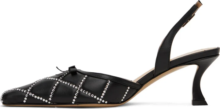 MACH & MACH Black Marien Heels - Image 3