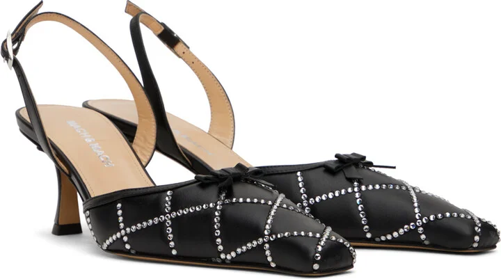MACH & MACH Black Marien Heels - Image 4