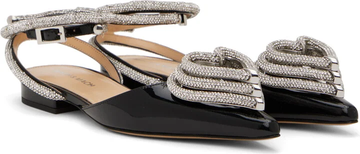 MACH & MACH Black Triple Heart 15 Slippers - Image 4