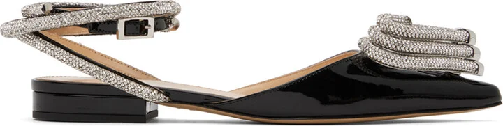 MACH & MACH Black Triple Heart 15 Slippers