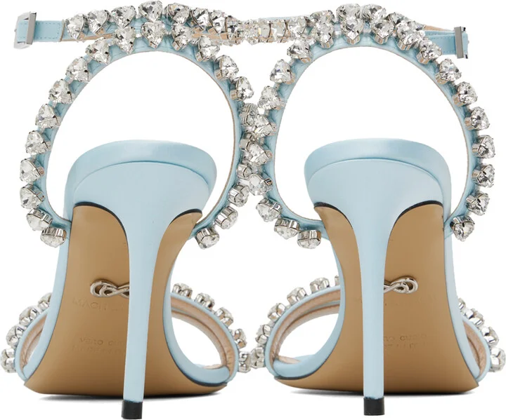 MACH & MACH Blue Audrey 95 Heeled Sandals - Image 2