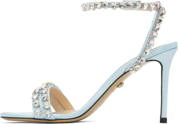MACH & MACH Blue Audrey 95 Heeled Sandals - Image 3