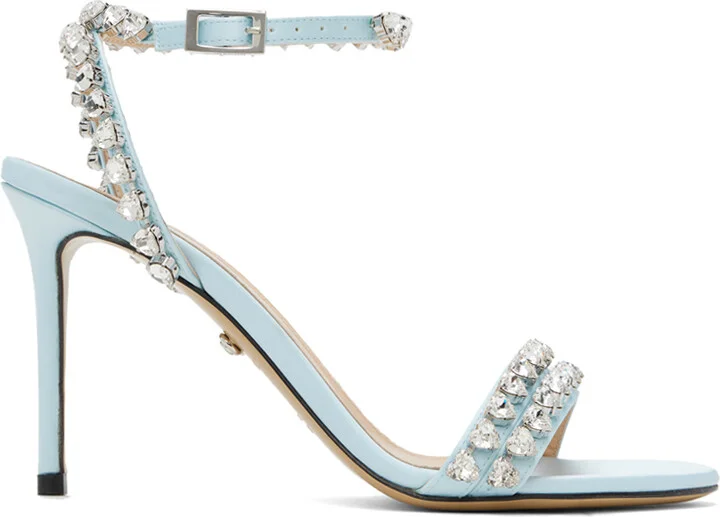 MACH & MACH Blue Audrey 95 Heeled Sandals