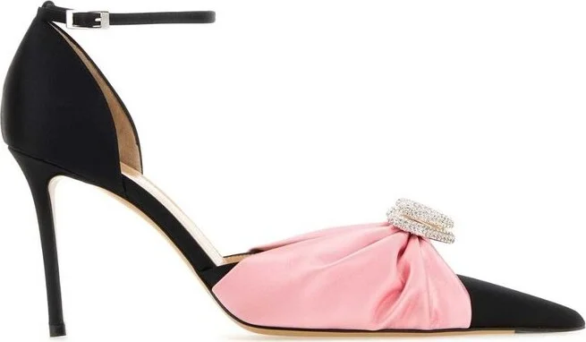 Mach & Mach Bow Detailed Pointed Toe Pumps