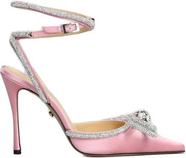 Mach & Mach Bow Embellished Pointed Toe Pumps
