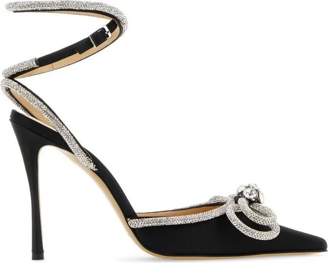 Mach & Mach Bow Embellished Pointed Toe Pumps