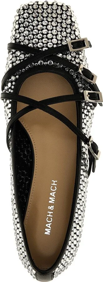 Mach & Mach 'Crystal Net' Ballet Flats - Image 4