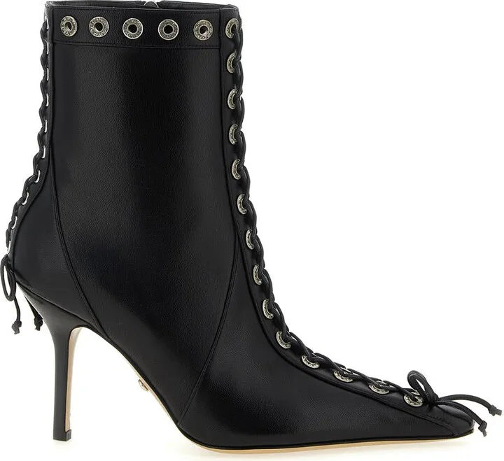 Mach & Mach 'Crystalized Corset' Ankle Boots