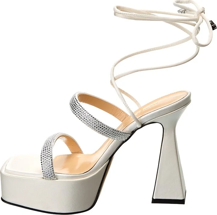 Mach & Mach Devon Satin Platform Sandal - Image 2
