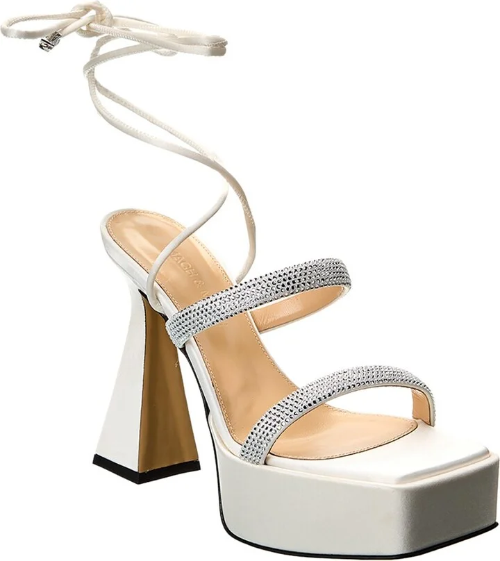 Mach & Mach Devon Satin Platform Sandal
