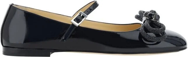Mach & Mach Double Bow Embellished Ballerina Flats
