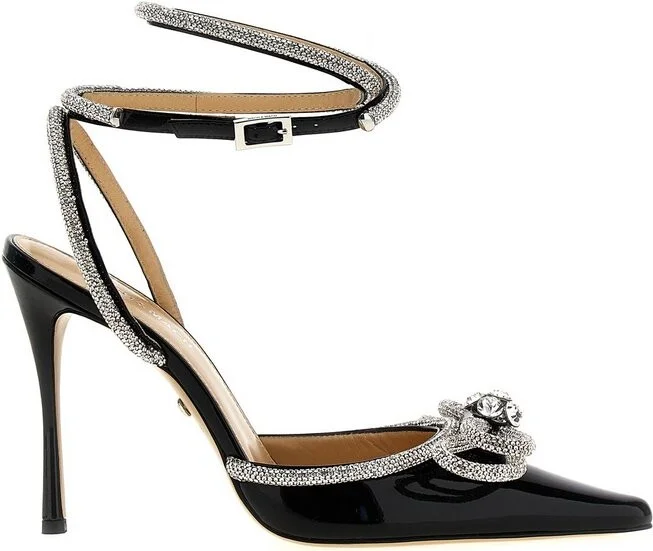 Mach & Mach Double Bow Embellished Pointed Toe Pumps