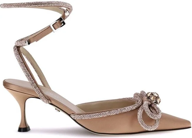 Mach & Mach Double Bow Embellished Pumps