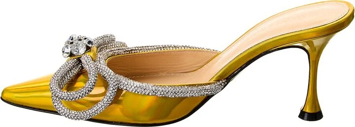 Mach & Mach Double Bow Leather Mule - Image 2