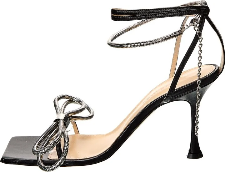 Mach & Mach Double Bow Leather & Vinyl Sandal - Image 2
