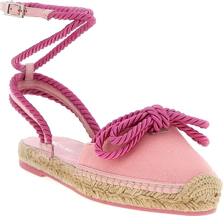 Mach & Mach 'Double Bow Pink Riviera' Espadrilles - Image 2