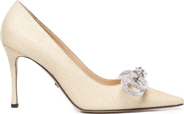 Mach & Mach Double Bow Pointed Toe Pumps