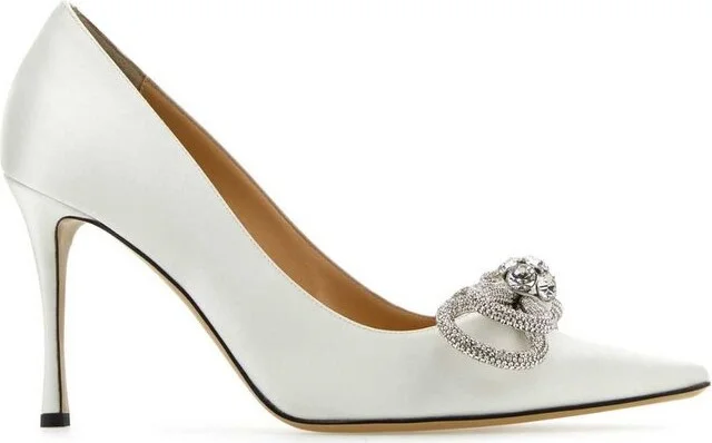 Mach & Mach Double Bow Pointed Toe Pumps