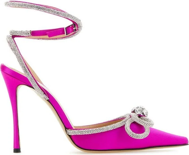 Mach & Mach Double Bow Pointed Toe Pumps