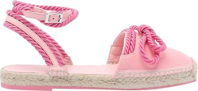 Mach & Mach Double Bow Strapped Espadrilles