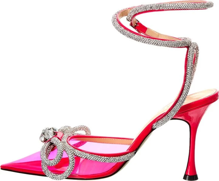 Mach & Mach Double Bow Vinyl & Leather Pump - Image 2
