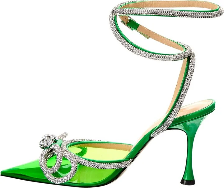 Mach & Mach Double Bow Vinyl & Leather Pump - Image 2