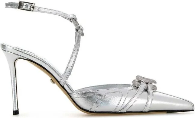 Mach & Mach Double Heart Embellished Pumps
