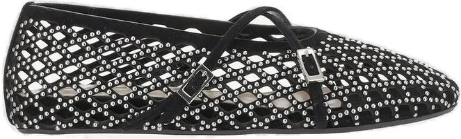 Mach & Mach Embellished Cross-Over Ballet Flats