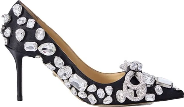 Mach & Mach Embellished Pointed Toe Pumps