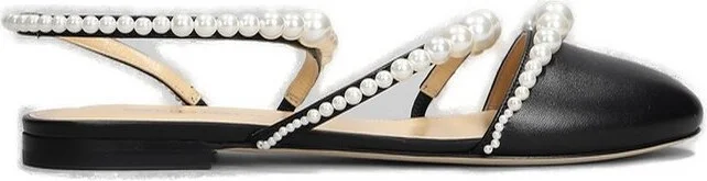 Mach & Mach Embellished Round Toe Ballerina Shoes