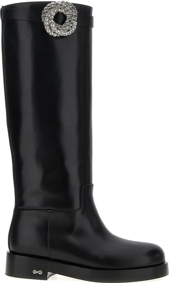 Mach & Mach Galaxy Rear Zipped Knee-Length Boots