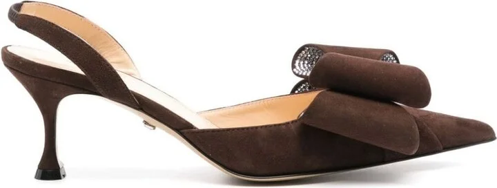 Mach & Mach Le Cadeau Kitten Heel Slingback Shoes