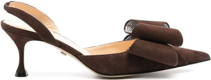 Mach & Mach Le Cadeau Kitten Heel Slingback Shoes