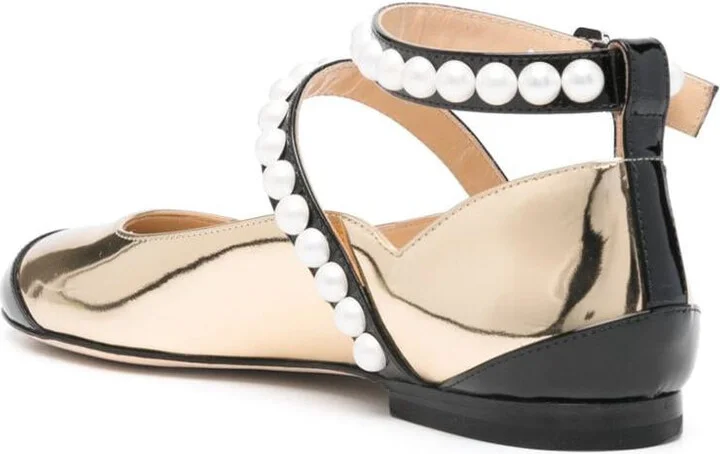 Mach & Mach Leather Bicolor Ballets - Image 4