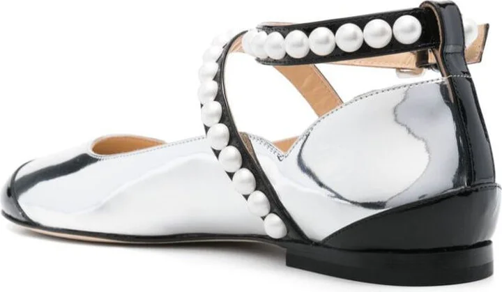 Mach & Mach Leather Bicolor Ballets - Image 3