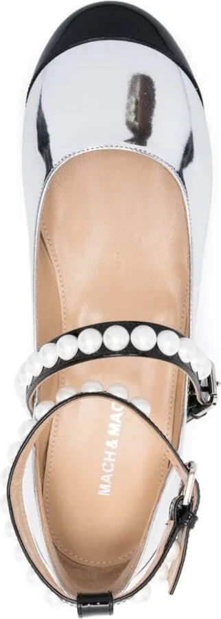 Mach & Mach Leather Bicolor Ballets - Image 4
