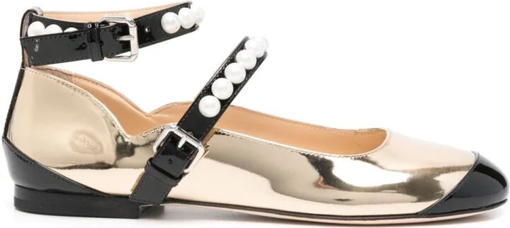 Mach & Mach Leather Bicolor Ballets